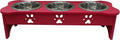 Furniture Barn USA Poly Lumber Medium 2 Quart Bone Triple Pet Feeder, Cedar