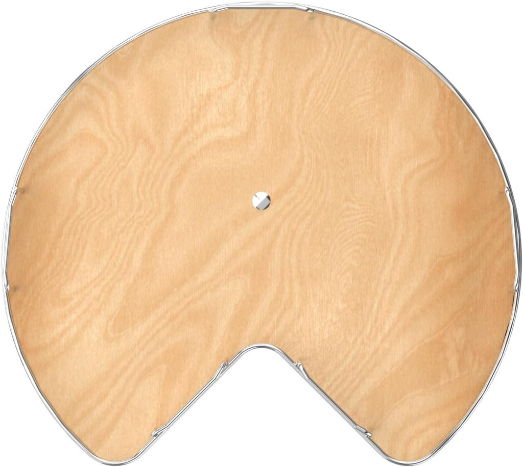 REV-A-SHELF 28' Maple Solid Bottom Kidney-Shaped Lazy Susan for Corner Base Cabinet w/Swivel Bearing