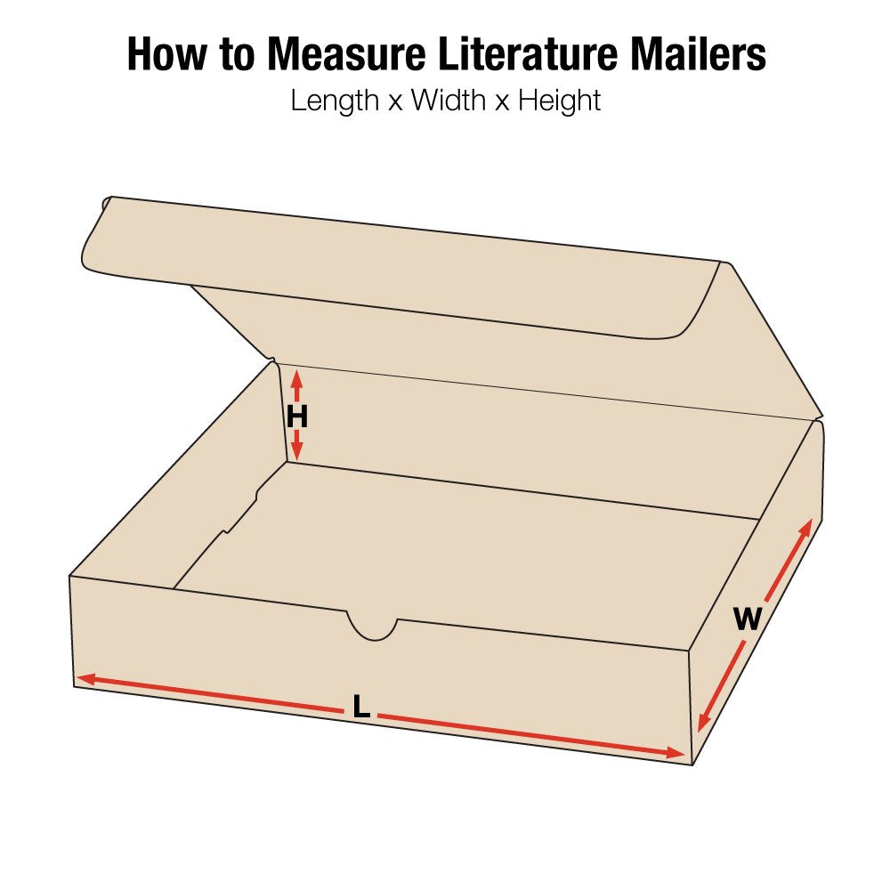 BOX USA Brown Kraft Literature Mailing Boxes, 15 1/8 x 11 1/8 x 4 Inches, Pack of 50, Crush-Proof, for Shipping, Mailing and Storing