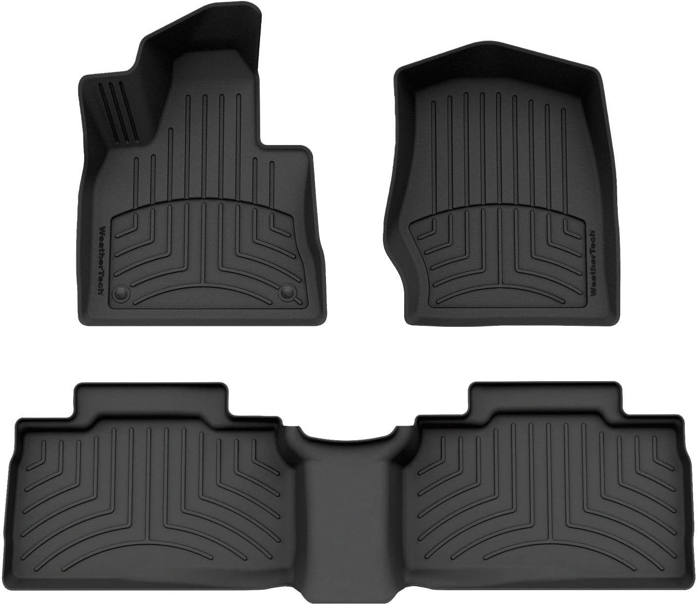 WeatherTech FloorLiner HP Custom Fit Floor Mats for Ford Explorer ST, Explorer, Explorer Hybrid - 1st & 2nd Row (441716-1-2IM), Black