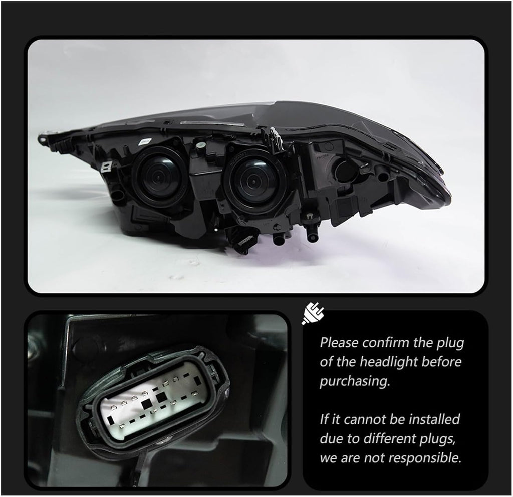 Car Lights Compatible With Headlight Fusion Headlights 2013-2020 Compatible With Mondeo BMW Models LED Headlights Dynamic Signal Animation DRL Modified(2013-2016)