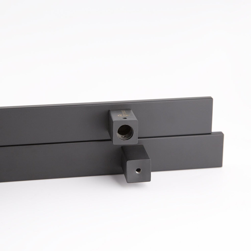 TOGU TG-6018 71 inches Solid Standoffs Heavy-Duty Commercial Grade-304 Stainless Steel Push Pull Door Handle/Barn Door Pull Handle/Glass Pulls, Matte Black Finish