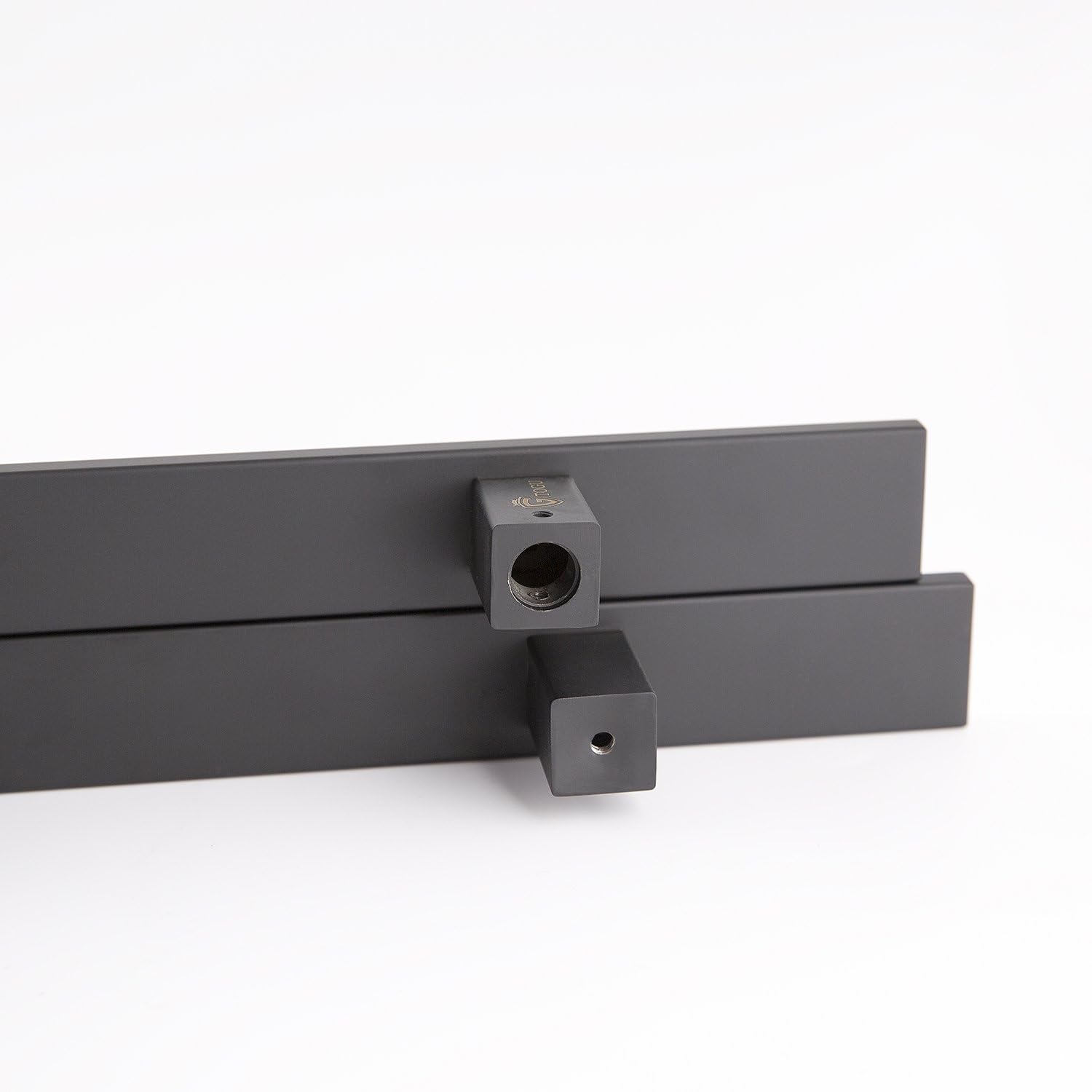TOGU TG-6018 71 inches Solid Standoffs Heavy-Duty Commercial Grade-304 Stainless Steel Push Pull Door Handle/Barn Door Pull Handle/Glass Pulls, Matte Black Finish