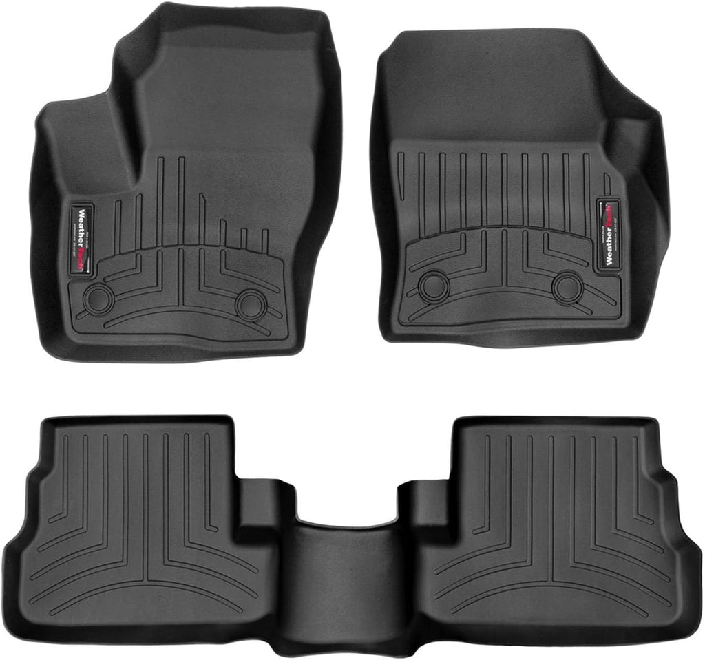 WeatherTech Custom Fit FloorLiners for Lincoln MKC - 1st & 2nd Row (4410521-444593), Black