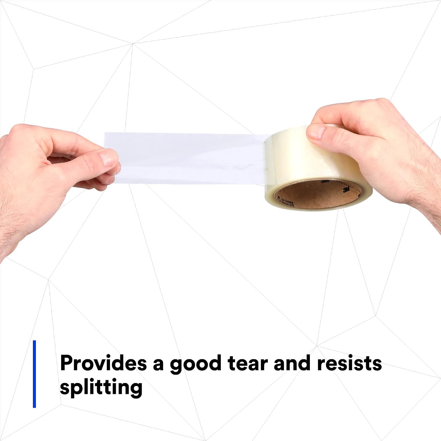 Scotch Box Sealing Tape 371, Industrial Grade Polypropylene, Synthetic Rubber Adhesive, Clear Color, 48 mm x 914 m, 6/Case