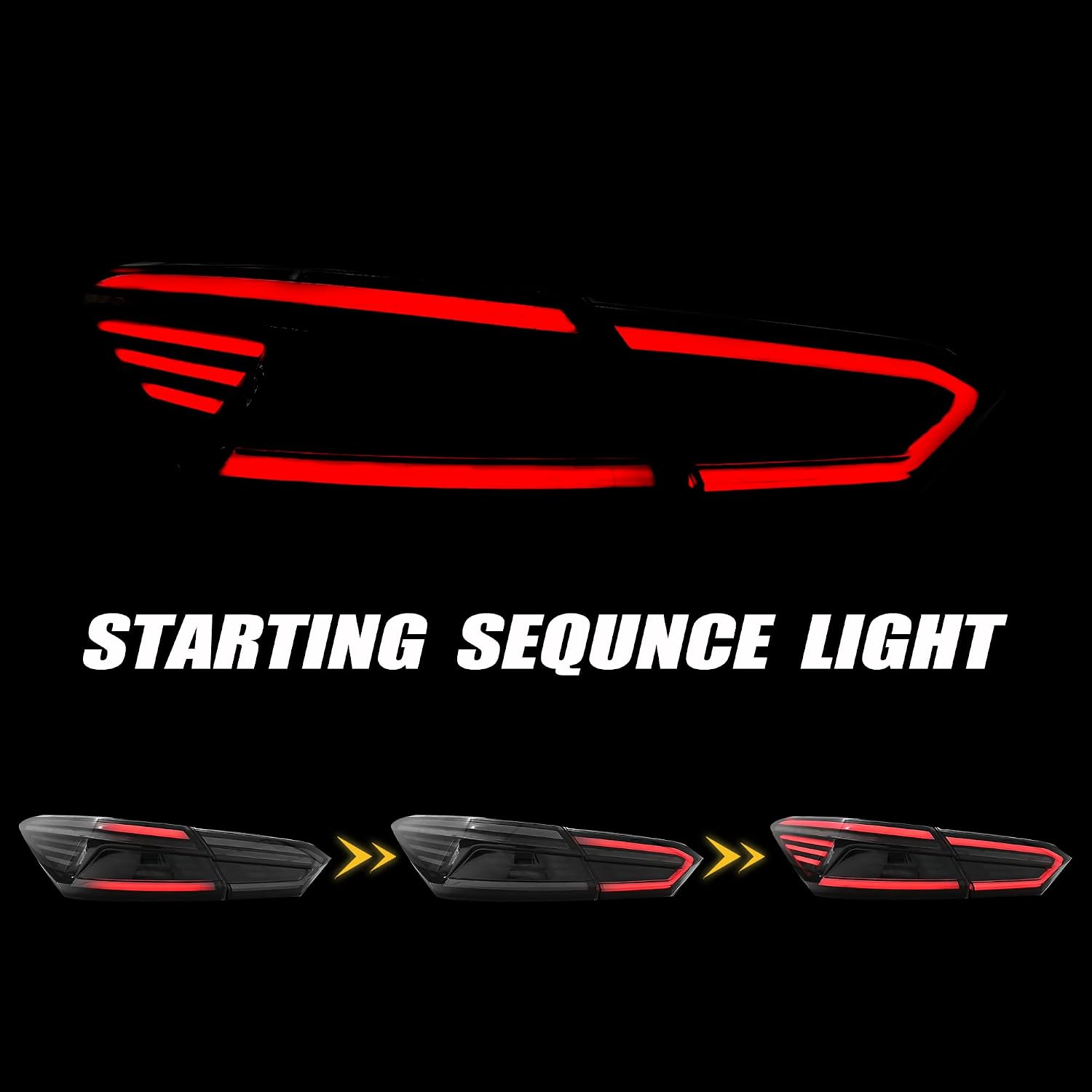 TDK GROUP Taillights Assembly Compatible with 8th Gen TOYOTA Camry 2018-2022, Smoked Lens Toyota Camry LE SE TRD XSE XLE Rear Lamps with Animation DRL Sequential Indicator, White Lamp Panel