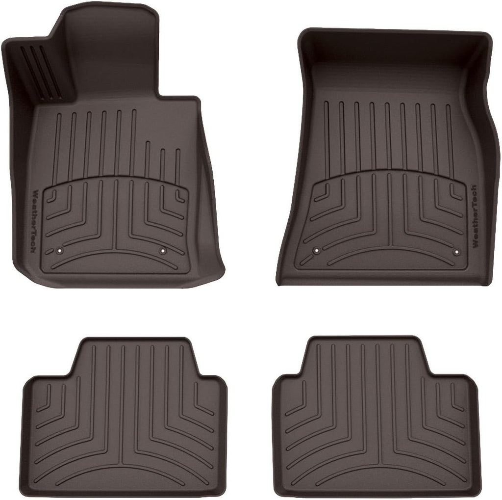 WeatherTech FloorLiner HP Custom Fit Floor Mats for BMW 330e, M340i, M3 Competition - 1st & 2nd Row (471530-1-2IM), Cocoa