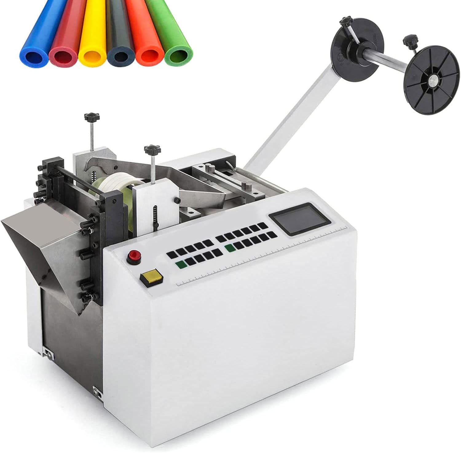 Fully Automatic Heat-Shrink Tube Cutting Machine, 250w Electric Tube Cable Pipe Cutter with Micro Computer Control, Cutting Width 100 Mm for Rubber