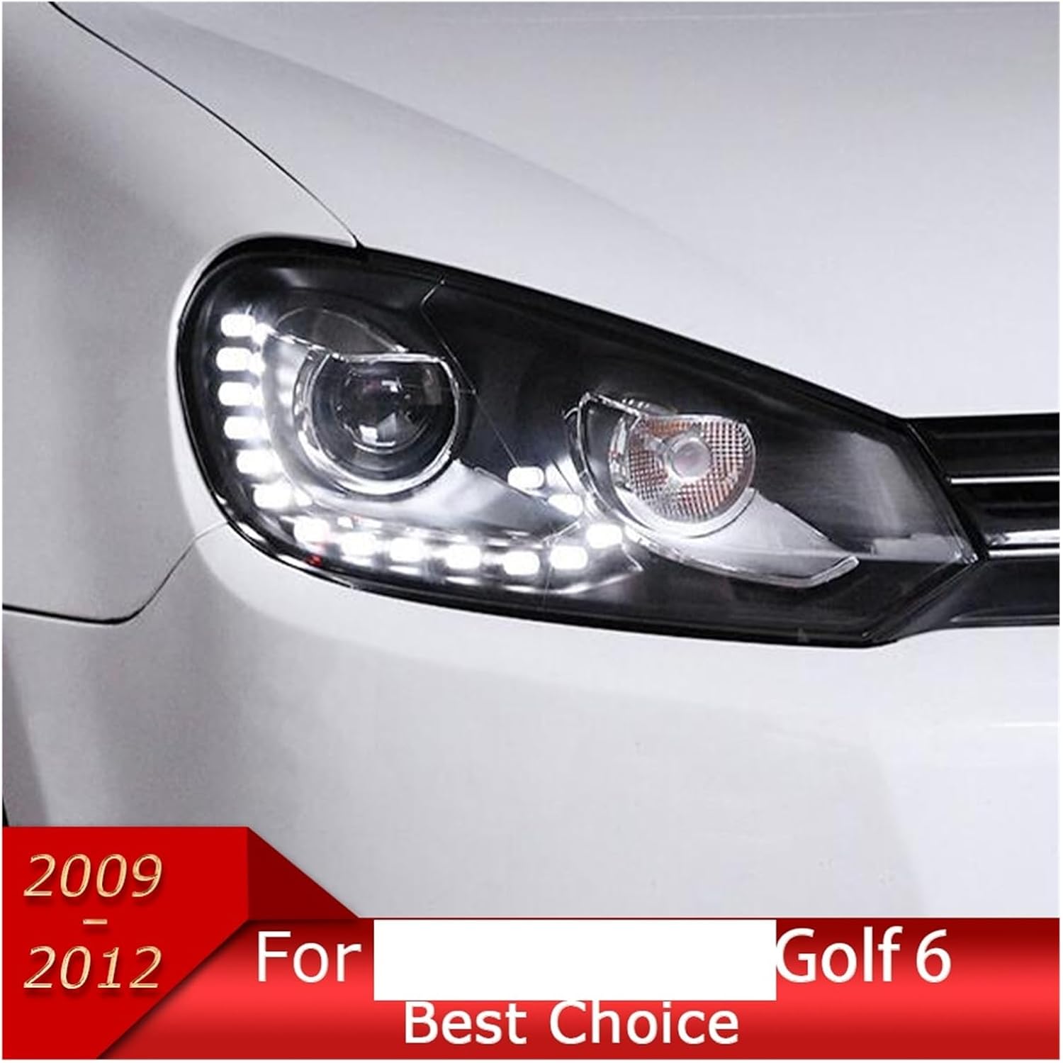 Car Lights Compatible With Golf 6 2009-2012 Golf6 MK6 LED Auto Headlights Assembly Upgrade GTI R20 Style Design Bifocal Lens Accessories