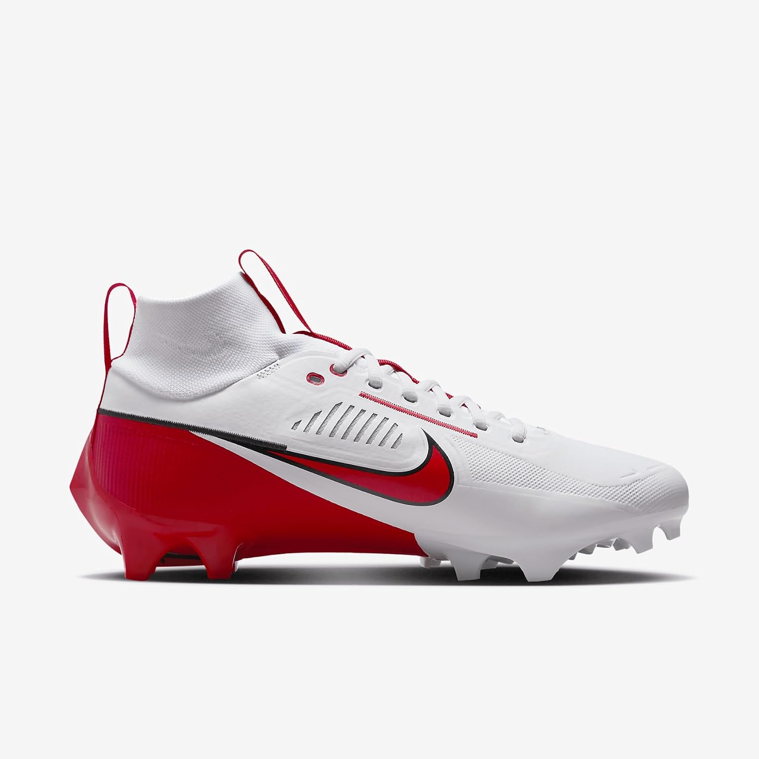 Nike Vapor Edge Pro 360 2 (Team Bank) Men's Football Cleats (FQ4044-105, White/Black/University Red) Size 14