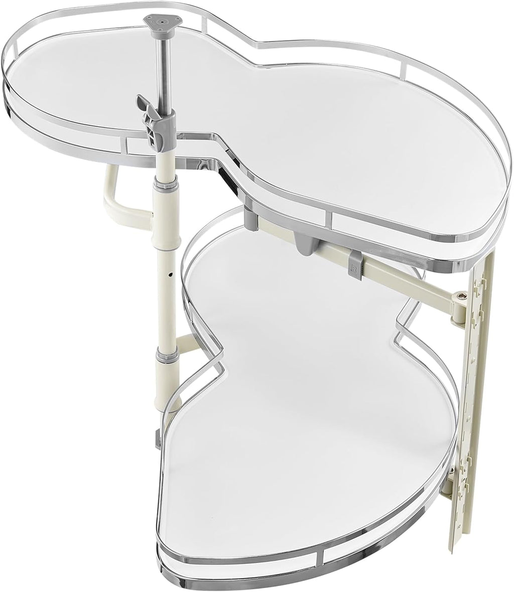 VEVOR Swing Right Blind Corner Cabinet, Pull Out Organizer for 36 inch Width Blind Cabinet, 2 Tier Height Adjustable Swing Tray, Soft Close Kitchen Cloud Blind Organizer, Right Open