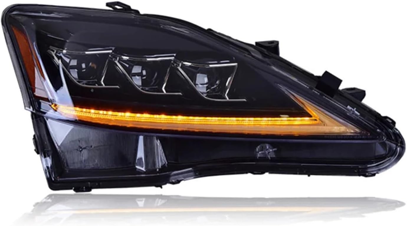 VIDI Car Lights LED Headlights,Compatible With Lexus IS IS250 IS250C IS350 IS350C IS220d 2006-2012, ISF 2008-2014 Sequential Indicator Projector(Left hand Drive)