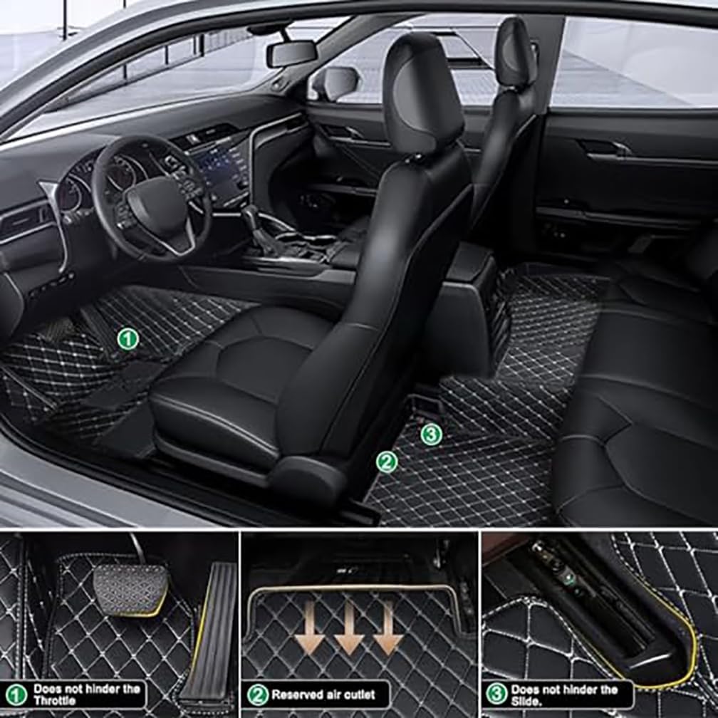 Car Floor Mats, for Mercedes Benz GLC 300 GLC 350e GLC 43 AMG 2023-2024 All Weather Full Coverage Anti Slip Universal Waterproof Protection, Auto Accessories,A-Beige
