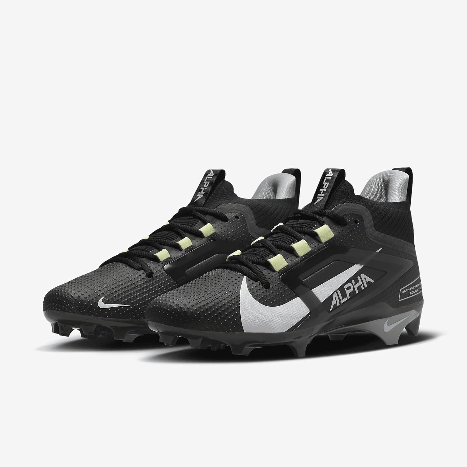 Nike Alpha Menace 4 Elite Football Cleats (FD7036-600, University Red/Team Red/Black/White)