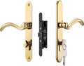 HauSun Storm Door Handle Set Replacement Kit with 2 Point Mortise Lock and Key,Security Door Keyed Lever Handle Fits for Pella or Larson Storm Door (Polished Gold)