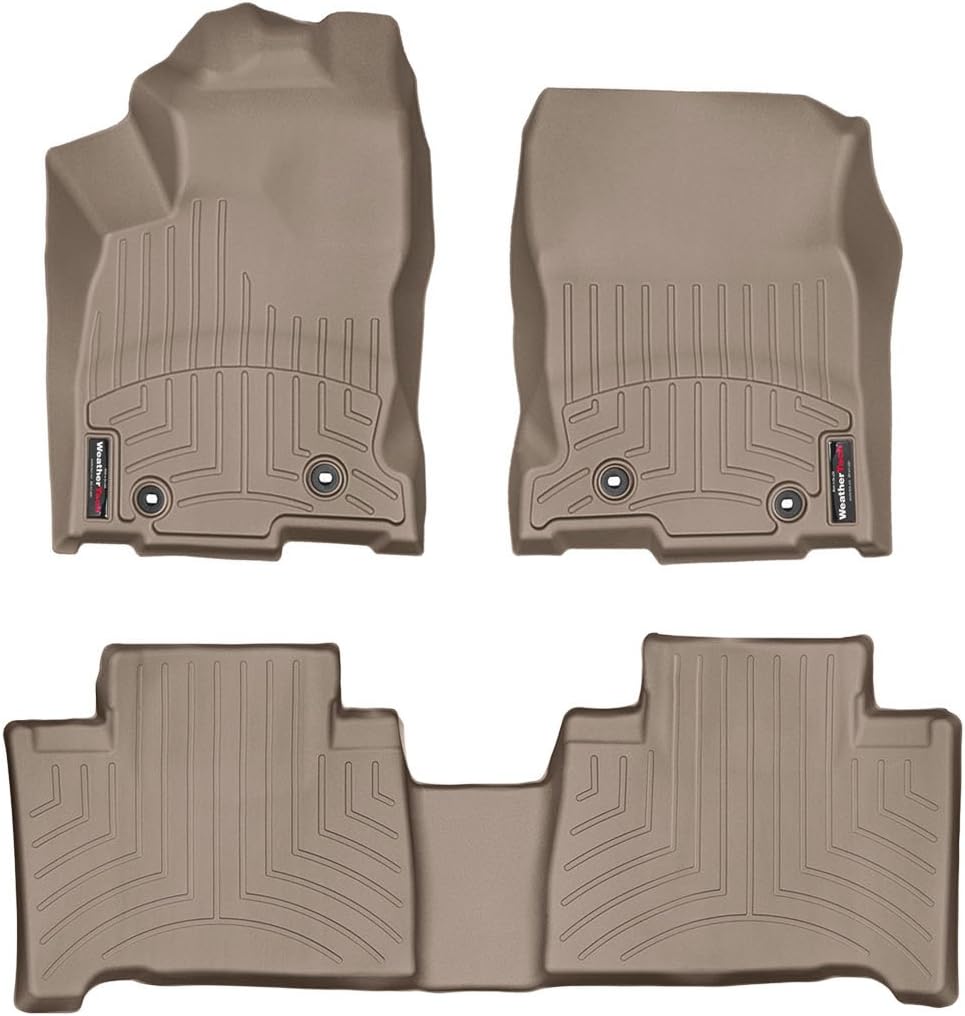 WeatherTech Custom Fit FloorLiners for Lexus NX Hybrid, NX, 1st & 2nd Row (45749-1-2), Tan