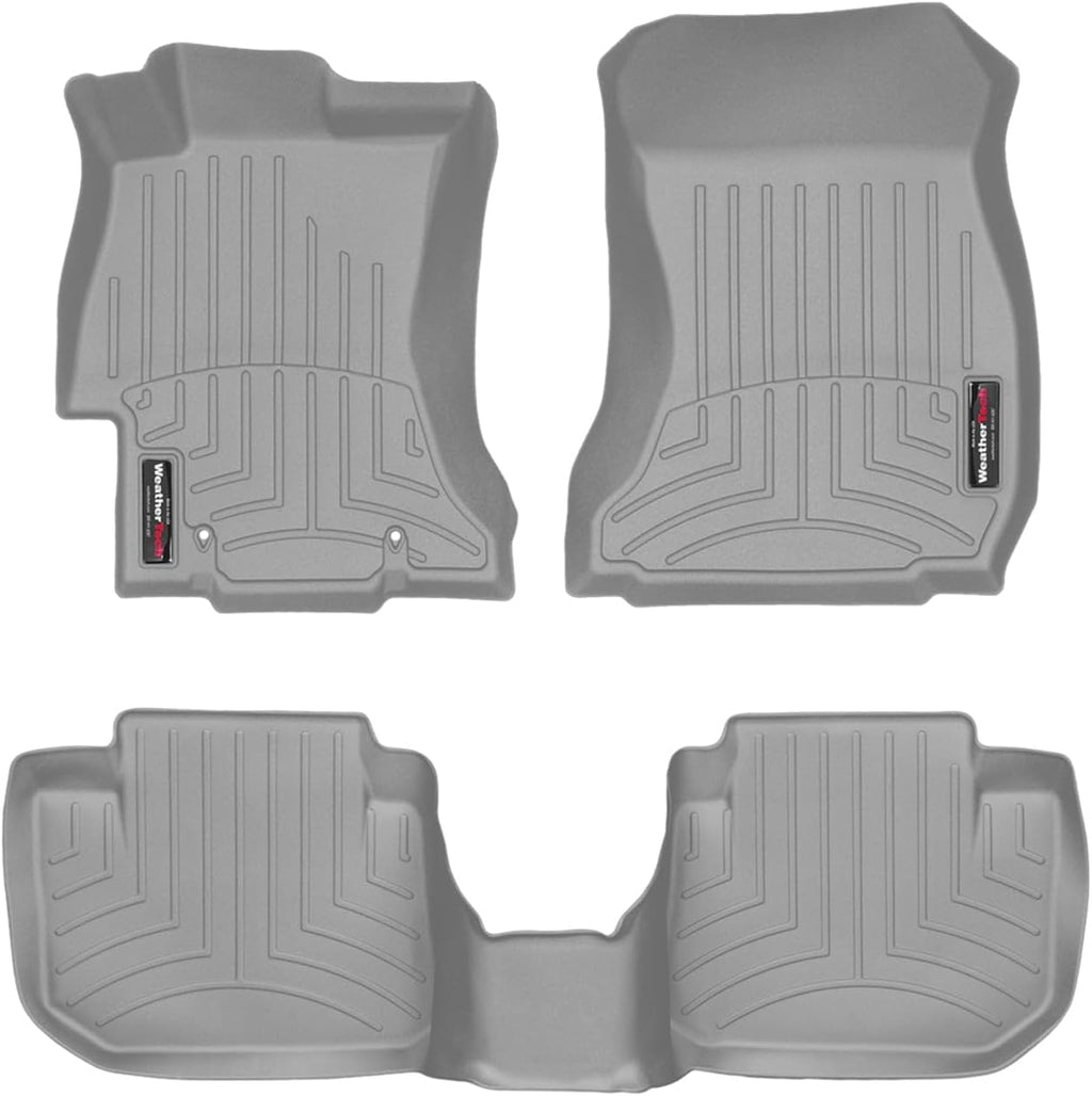 WeatherTech Custom Fit FloorLiners for Subaru Crosstrek, Impreza, WRX - 1st & 2nd Row (46439-1-2), Grey