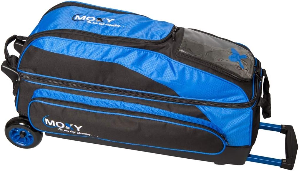 Moxy Bowling Products Blade Triple Roller Bowling Bag- Royal/Black