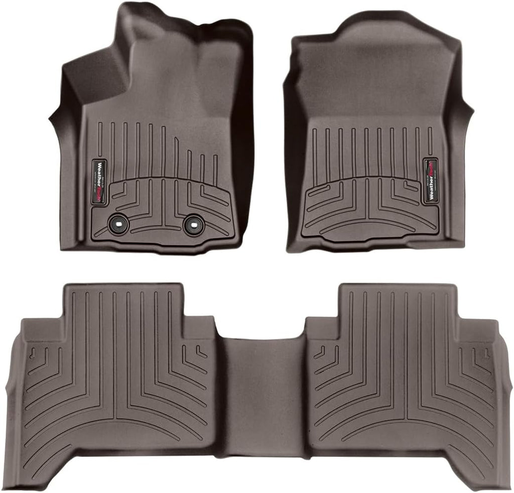 WeatherTech Custom Fit FloorLiners for Toyota Tacoma - 1st & 2nd Row (478671-478722), Cocoa