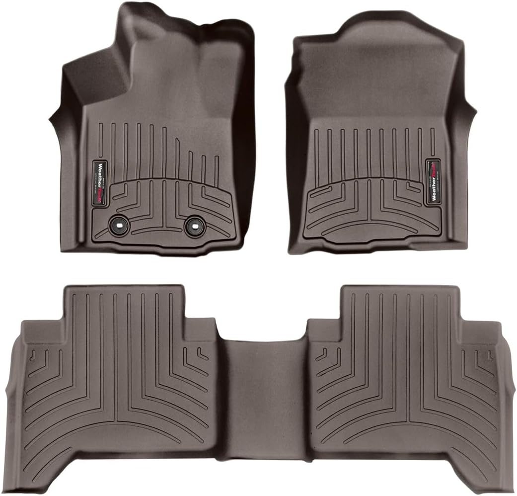 WeatherTech Custom Fit FloorLiners for Toyota Tacoma - 1st & 2nd Row (478671-478722), Cocoa