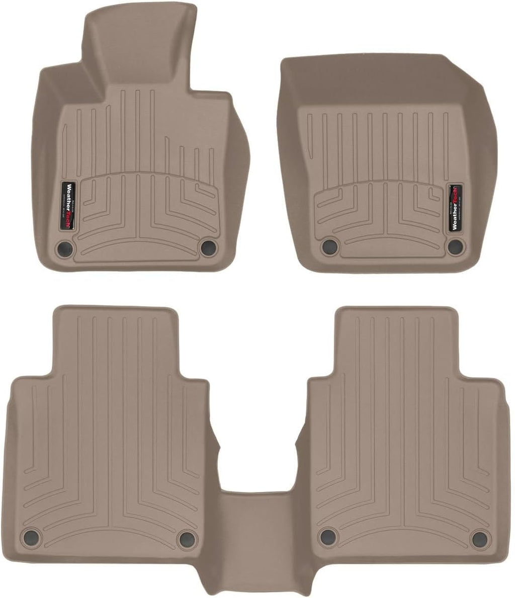 WeatherTech Custom Fit FloorLiners for Volvo S90-1st & 2nd Row (451018-1-3), Tan