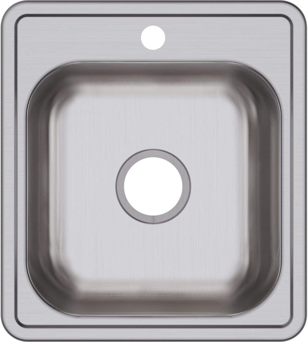 Dayton D117191 Single Bowl Top Mount Stainless Steel Bar Sink, 17 x 19