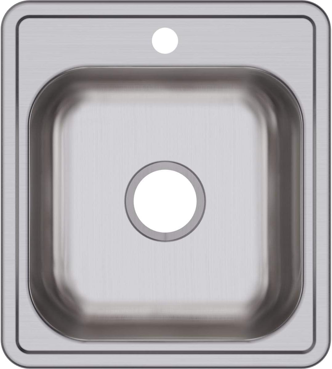 Dayton D117191 Single Bowl Top Mount Stainless Steel Bar Sink, 17 x 19