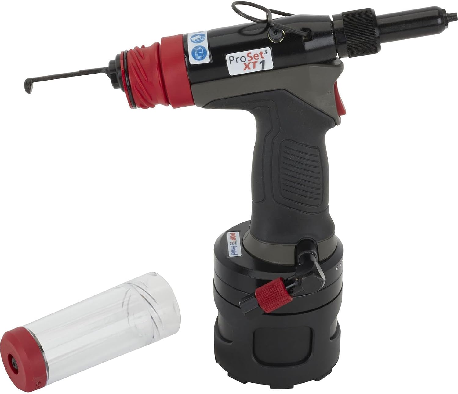ProSet POP 76001-00003 XT1 Hydro-Pneumatic Blind Rivet Tool W/Mandrel Collection System; 3/32 Inch, 1/8 Inch, 5/32 Inch