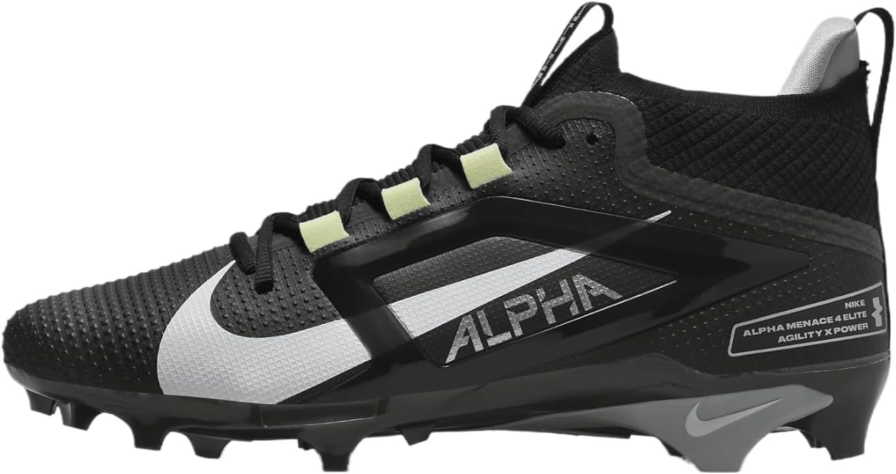 Nike Alpha Menace 4 Elite Football Cleats (FD7036-600, University Red/Team Red/Black/White)