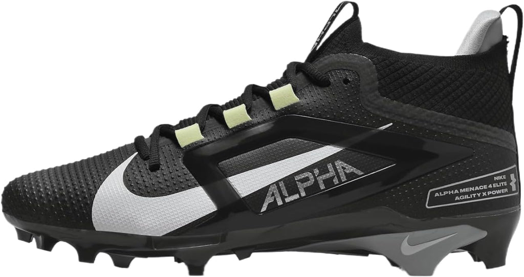 Nike Alpha Menace 4 Elite Football Cleats (FD7036-600, University Red/Team Red/Black/White)