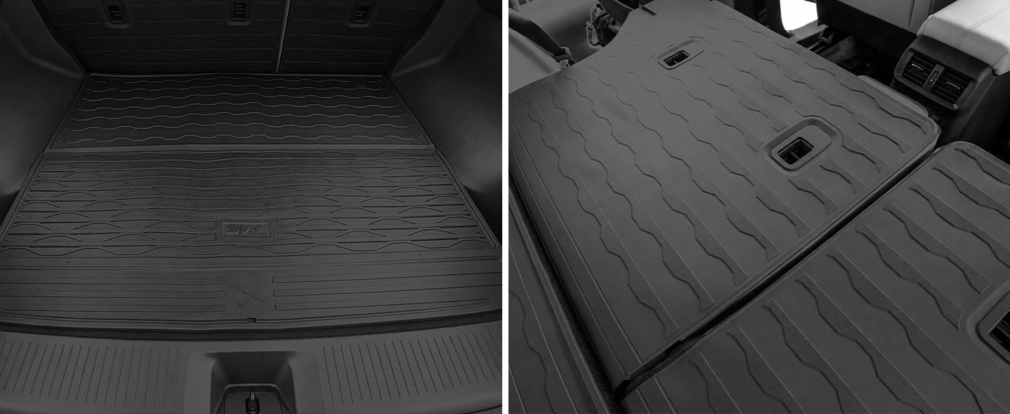 3W Floor Mats & Cargo Liner & Seatback Mats Fit Nissan Murano 2025 2026, Custom Fit All Weather TPE Full Set for Murano, 1st & 2nd Row Floor Mats with Trunk Mats and Seatback Mats, Black