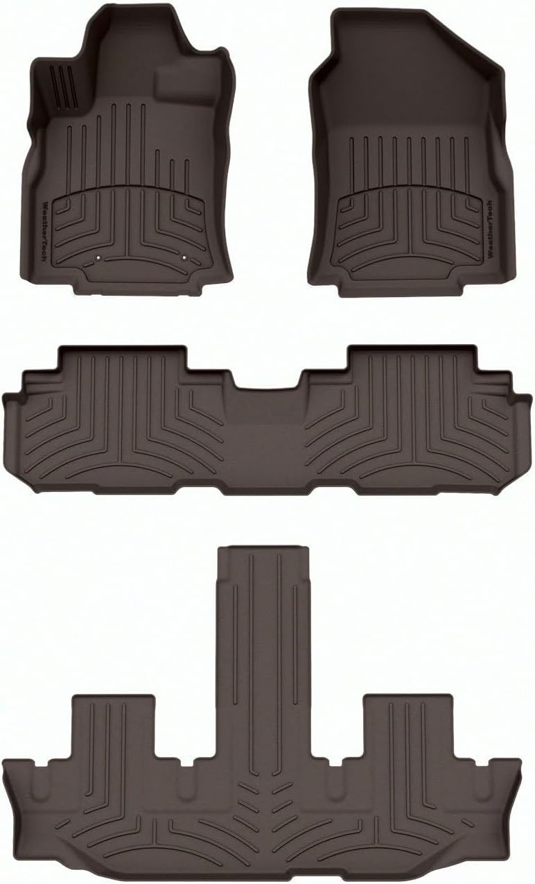 WeatherTech FloorLiner HP Custom Fit Floor Mats for Subaru Ascent Full Set (471475-1-2-3IM), Cocoa