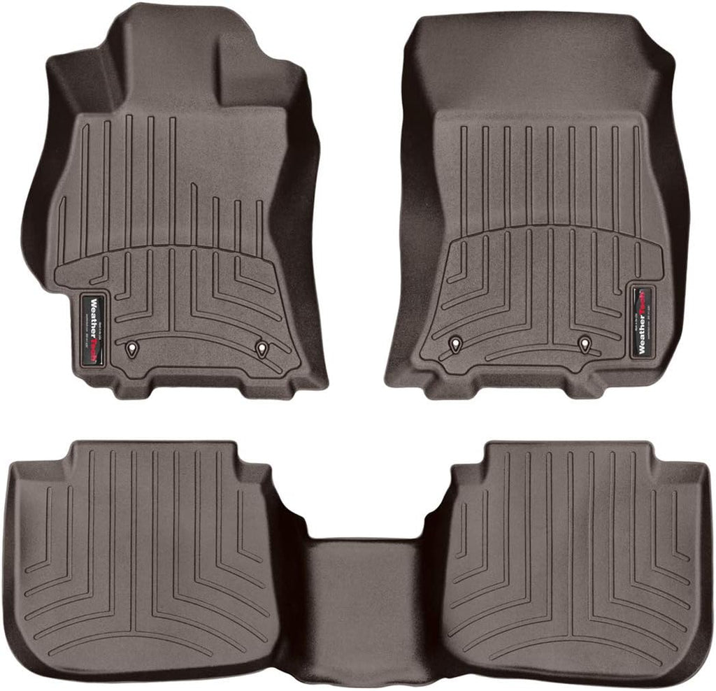 WeatherTech Custom Fit FloorLiners for Subaru Outback - 1st & 2nd Row (47708-1-2), Cocoa