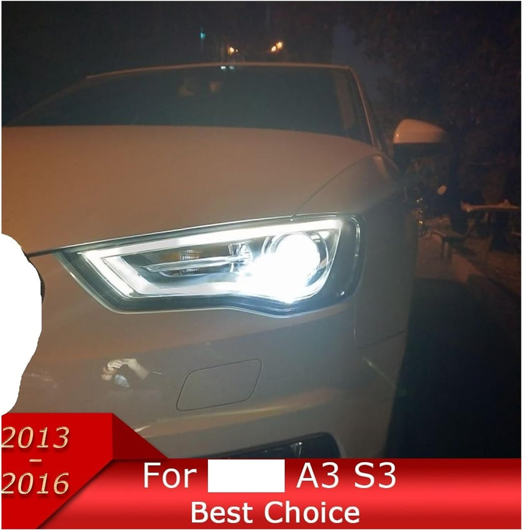 Car Lights Compatible With A3 8V 2013-2016 S3 RS3 LED Auto Headlight Assembly Upgrade High Configure Projector Lens Accessories Kit