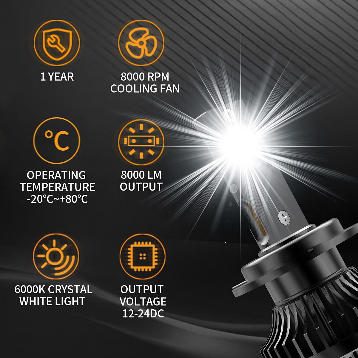 VLAND LED Headlights and D2S LED Bulbs For Hyundai Sonata 2011 2012 2013 2014, With Sequential Turn Signals Dual Beam Lens (NOT for Models without Adjusting Motor)