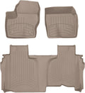 WeatherTech FloorLiner HP Custom Fit Floor Mats for Chevrolet Silverado 2500HD/3500HD, Sierra 1500 Limited, Sierra 1500-1st & 2nd Row (451436-1-6IM), Tan