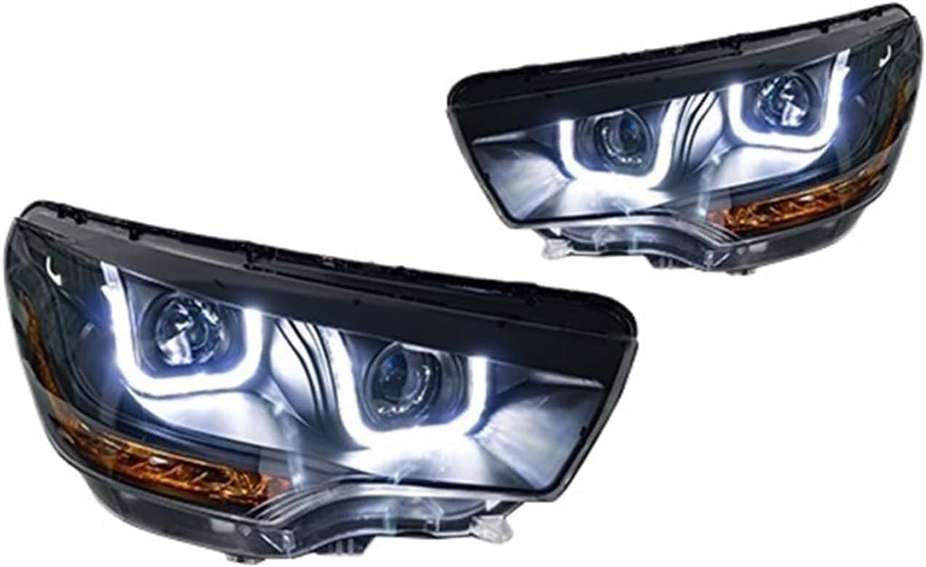 Car Lights Compatible With Citroen C4L 2013-2016 LED Auto Headlight Assembly Upgrade Bifocal Lens Blink Signal Lamp Exterior Accessories