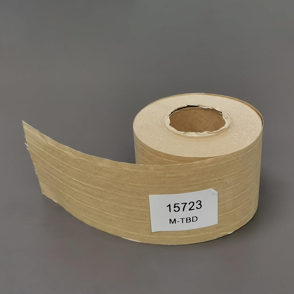 FixtureDisplays® 6 Rolls of Water Activated Reinforced Brown Kraft Paper Tape DIY Craft Box Packaging Sealing Tape 3' Wide 150 feet 1.5' Core 15723-6PK-1D