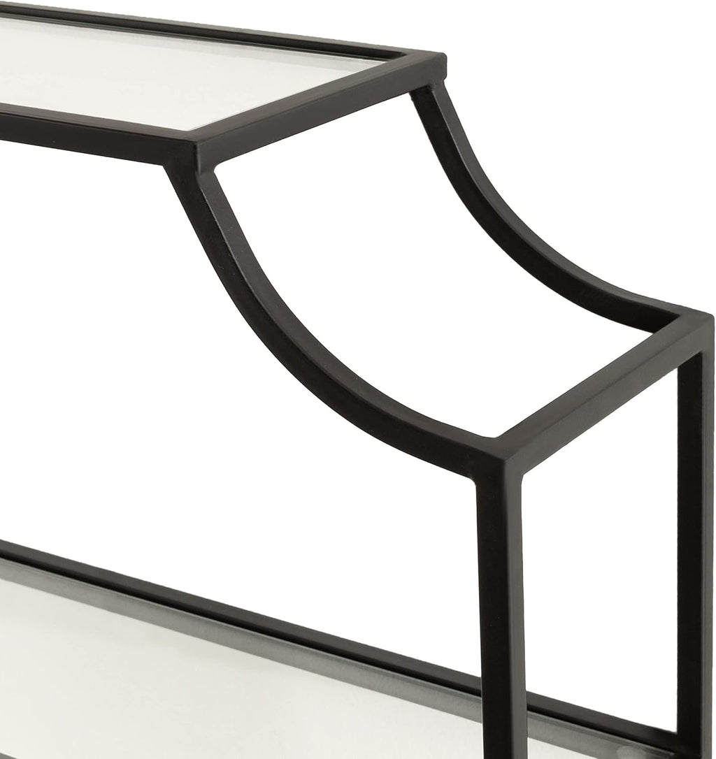 Kate and Laurel Ciel 3 Tiered Wall Shelf, 20 x 30, Black, Decorative Floating Shelf Storage and Wall Organizer