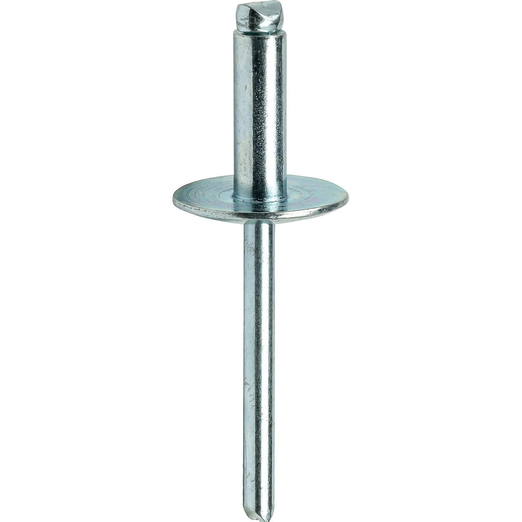 DIY Man - Large Flange Pop Rivets 1/4' x 3/8'All Steel (8-6) Dome Head Quantity 250 D&J