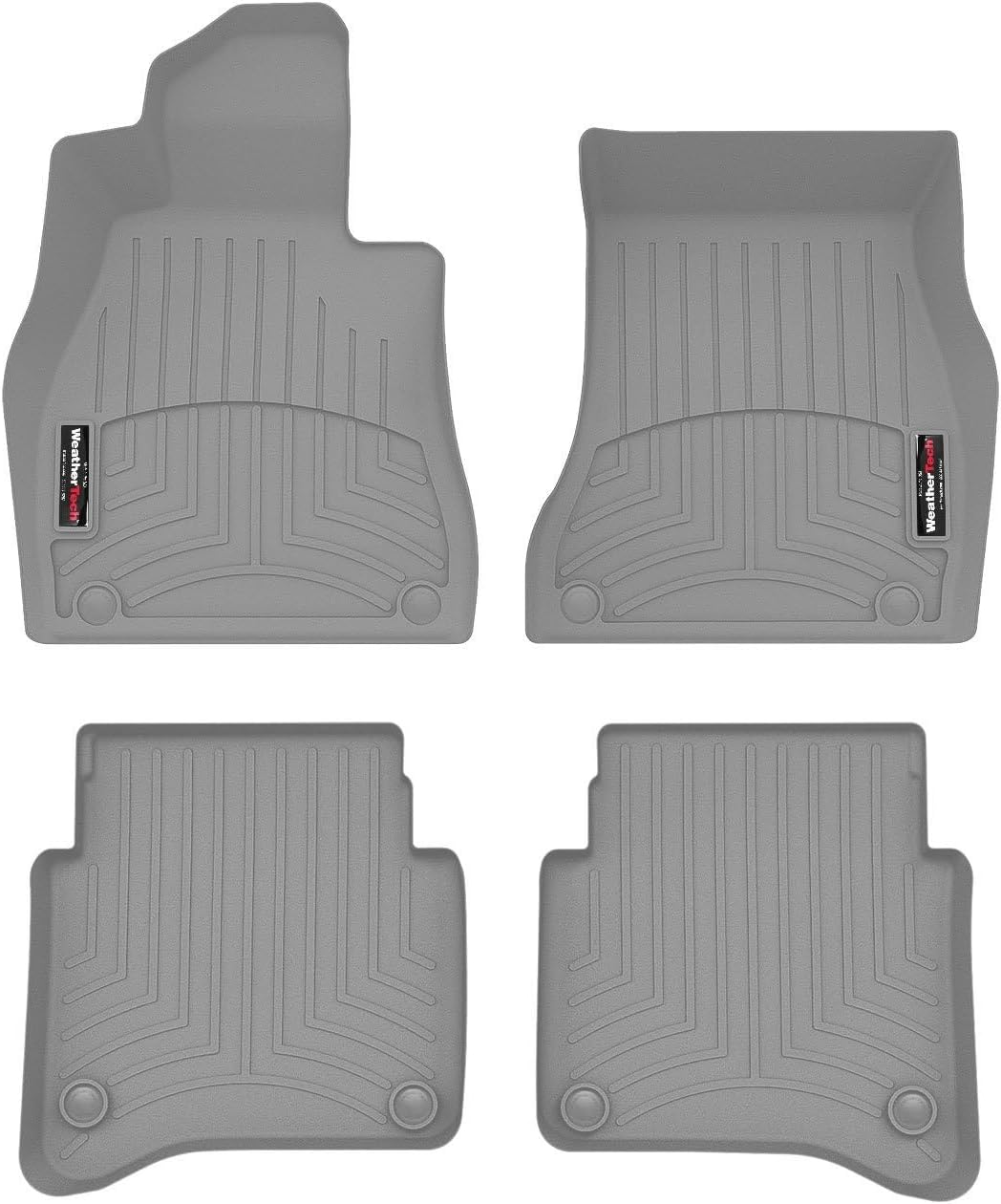 WeatherTech Custom Fit FloorLiners for Mercedes amgs63eperformance, S-Class Sedan, 1st & 2nd Row (461701-1-2), Grey