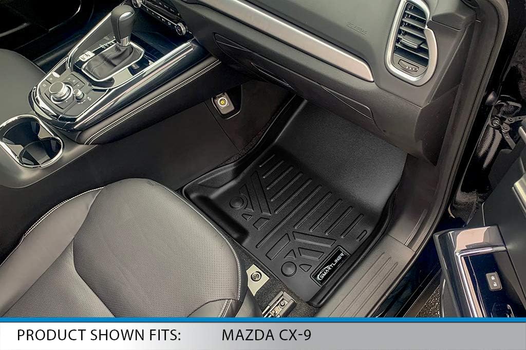 SMARTLINER 3 Row Floor Mat Liner Set Compatible with 2016-2023 Mazda CX9