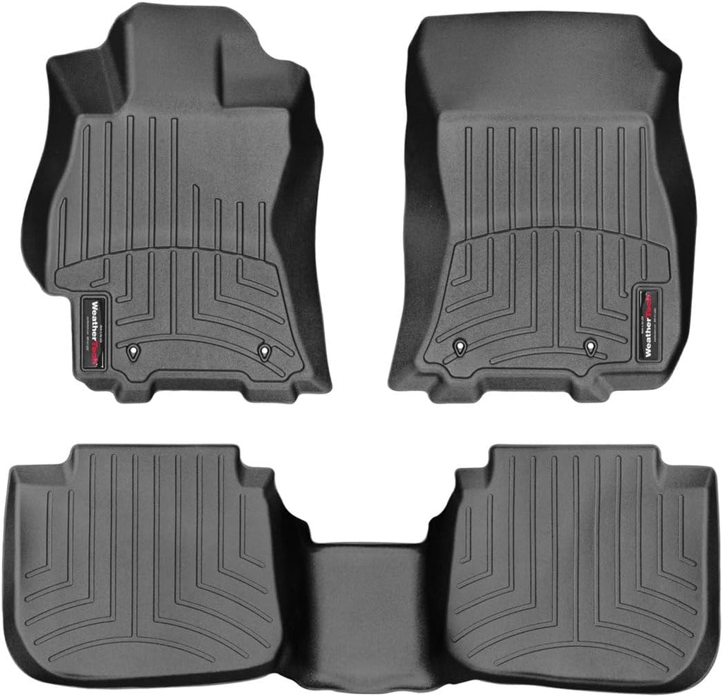 WeatherTech Custom Fit FloorLiners for Subaru Legacy, Outback, 1st & 2nd Row (44708-1-2), Black