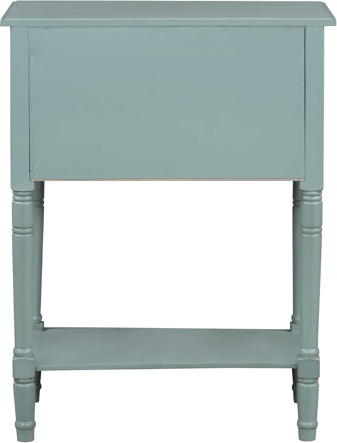 Knocbel Slim Antique Entry Console Table with 3 Drawers & Bottom Open Shelf, Solid Wood Narrow Sofa Couch Table for Entryway Hallway Living Room 23.7' W x 13' D x 31.4' H Light Blue