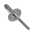 Large Flange Pop Rivets 1/8' x 5/16' Aluminum Dome Head (4-5) Blind Qty 1000 Threaded Fasteners for Mechanical Repair Universal Multi-Purpose Replacement Parts