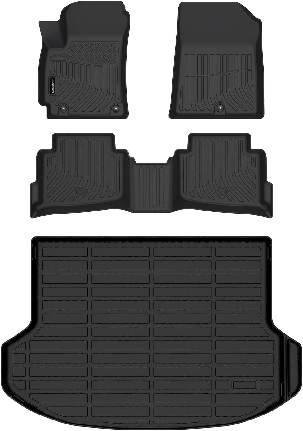 Auxko All Weather Floor Mats Cargo Mat for Kia Seltos 2024 2025 2026 (not for SX with Subwoofer) TPE Liners All Season Accessories Guard Odorless Anti-Slip Floor Liners Trunk Tray