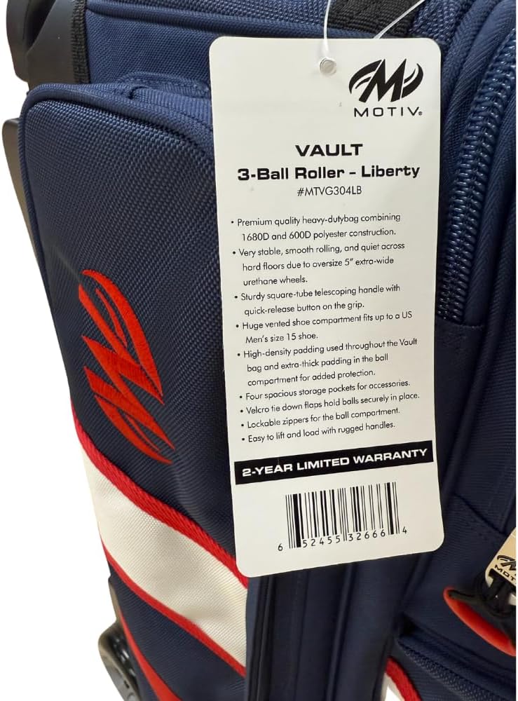 Motiv Vault Triple Roller Limited Edition Bowling Bag- Liberty