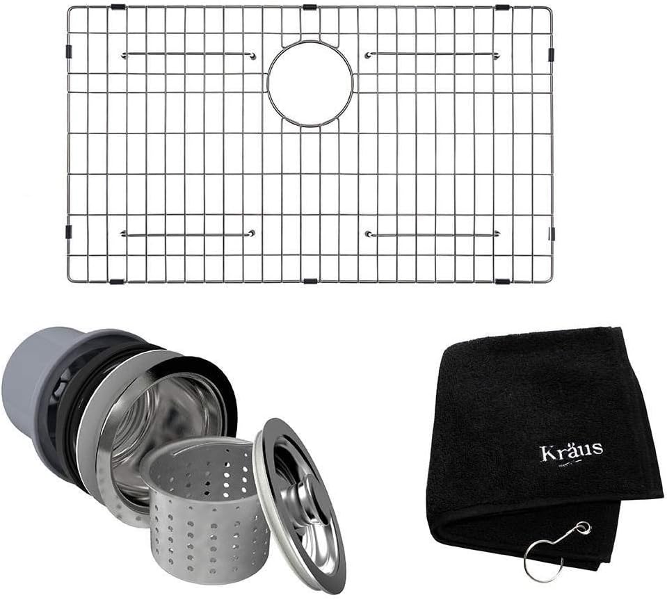 KRAUS Standart Pro 30-Inch Apron Front Farmhouse 16-Gauge Single Bowl Stainless Steel Kitchen Sink, KHF200-30