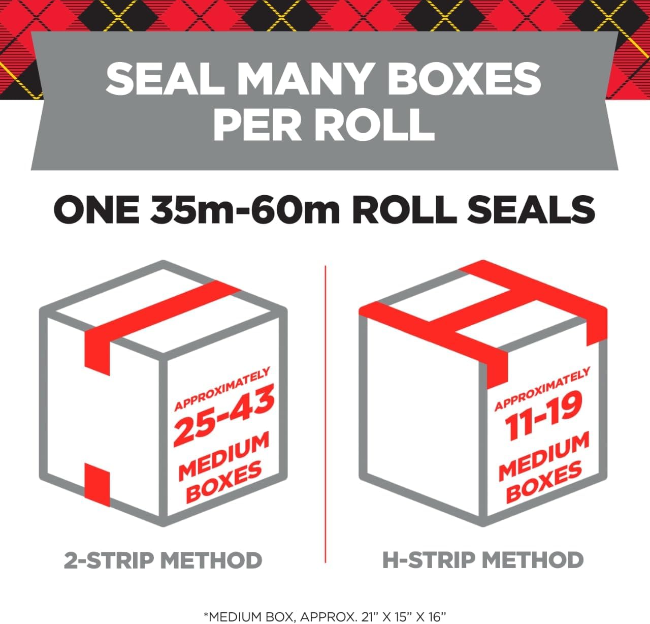 Scotch Shipping Packaging Tape, 1.88' x 54.6 yd, 6 Rolls (3350-6) (Pack of 6)