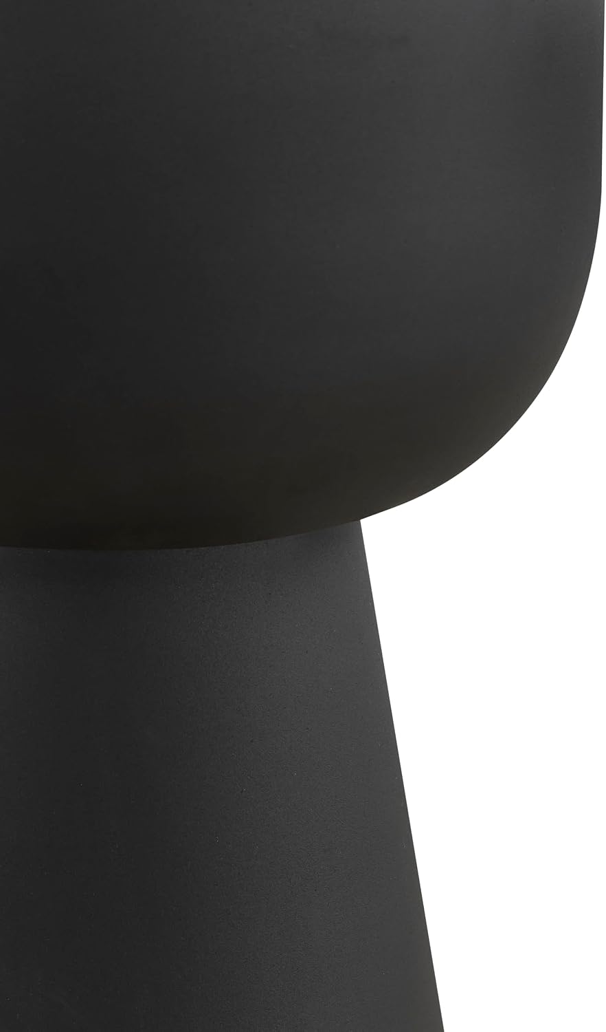 NILA Black Side Table with White Marble Top – 14' Round End Table – Modern Accent Table for Living Room, Bedroom, Bedside Storage – Elegant Small Space Furniture